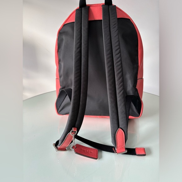 Coach- Coral Pebble Leather Backpack - Picture 3 of 4